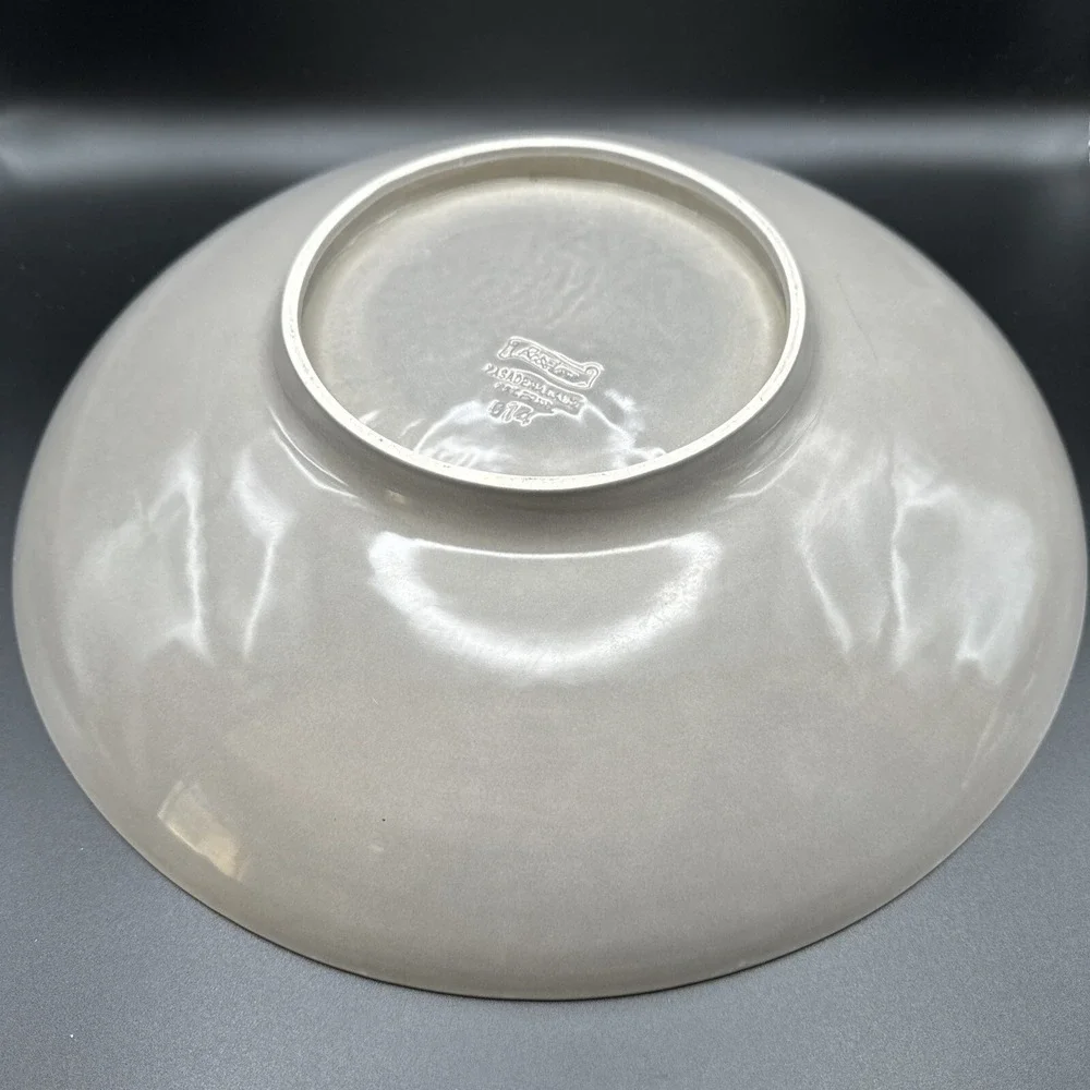 Roselane Pottery Serving Bowl California Large Vintage Atomic Snowflake Pink 60s